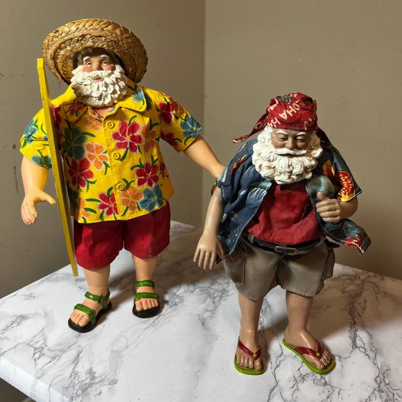 Surfing Santa Clothique by Possible Dreams with Surfboard and Sunglasses.Vintage - Picture 12 of 12